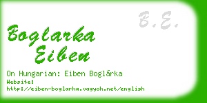 boglarka eiben business card