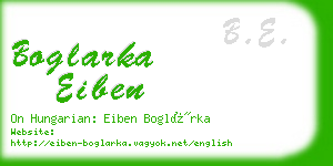 boglarka eiben business card